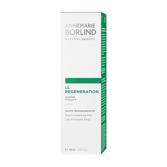 ANNEMARIE BÖRLIND – LL REGENERATION Cleansing Milk – Sustainably Sourced Natural 2in1 Facial Cleanser & Make-up Remover to remove Impurities on Skin – Step 1 of 5 - 5 Oz