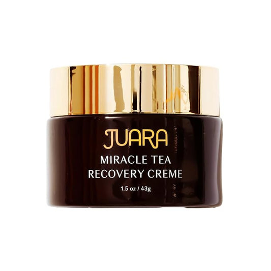 Juara Miracle Tea Recovery Creme - Anti Aging Face Moisturizer with Bio-Retinol - Sensitive Skin Face Cream for Wrinkles & Fine Lines - Firming Day & Night Cream with Fermented Black Tea - 1.5 oz