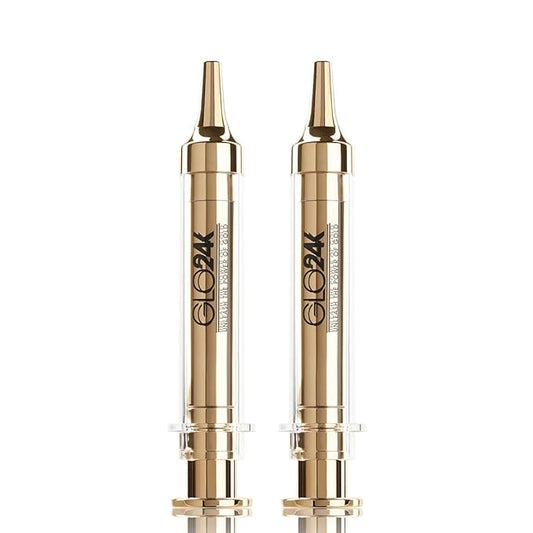 GLO24K Instant Facelift Cream with 24k Gold, Hyaluronic Acid, Peptides, and Vitamins. Value Pack of 2. A powerful non-invasive alternative to injections.