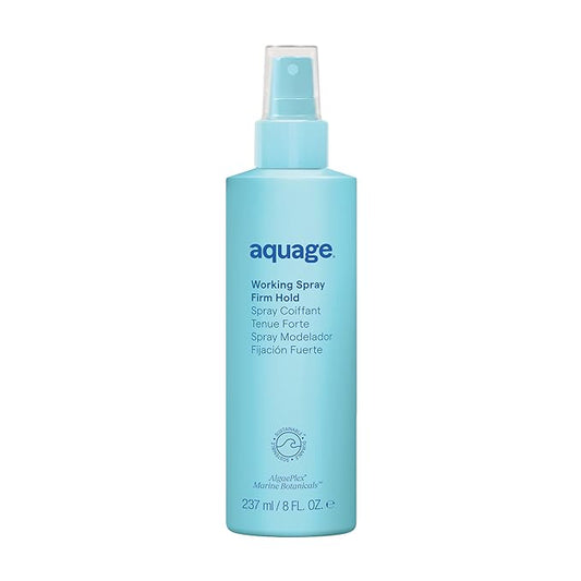 AQUAGE Working Spray, Firm and Long Lasting Hold Non-Aerosol Hairspray, Workable Dry-Down Period, Thermal Styling Product Creates Texture, 8 oz