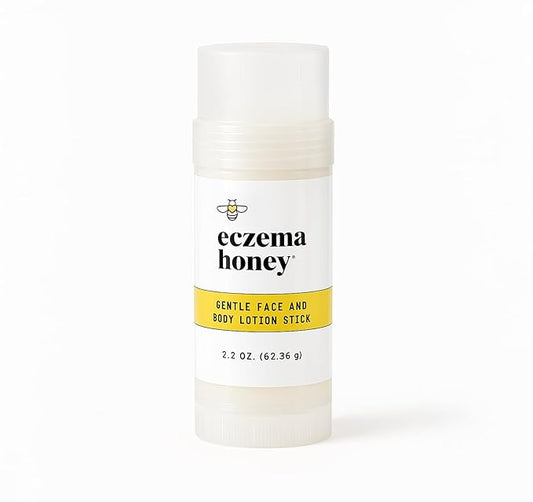 ECZEMA HONEY Gentle Face & Body Lotion Stick - Moisturizing Colloidal Oatmeal Hand Cream for Extremely Dry Skin - Eczema Lotion Helps Psoriasis, Dermatitis & More (2.2 Oz)