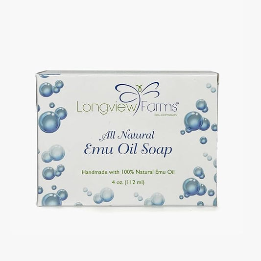 Longview Farms® Emu Oil Soap - Gentle Cleansing Bars for Sensitive Skin - Soap Bars with Emu Oil and More for Smooth, Healthy Skin (Baby Scent)
