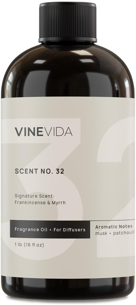 VINEVIDA [16 Fl Oz] Frankincense & Myrrh Fragrance Oil for Cold Air Diffusers, Essential Oils for Diffuser Oil Refill & Air Freshener Room Spray