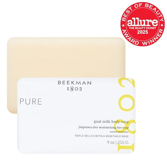 Beekman 1802 Goat Milk Soap Bar with Botanical Oils & Shea Butter - 9 oz - Gently Moisturizes, Exfoliates, and Nourishes for Soft, Healthy Skin - Cruelty-Free