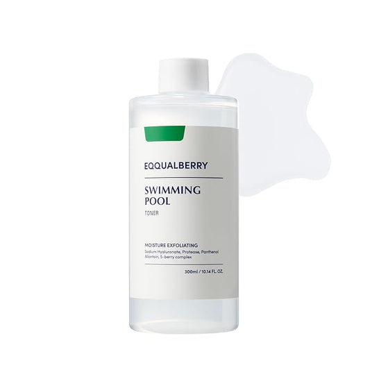 Swimming Pool Toner - Korean Toner for Daily Exfoliating & Deep Hydration with Natural Enzyme Protease & Hyaluronic Acid, For Sensitive Skin, 10.14 Fl Oz (300ml)