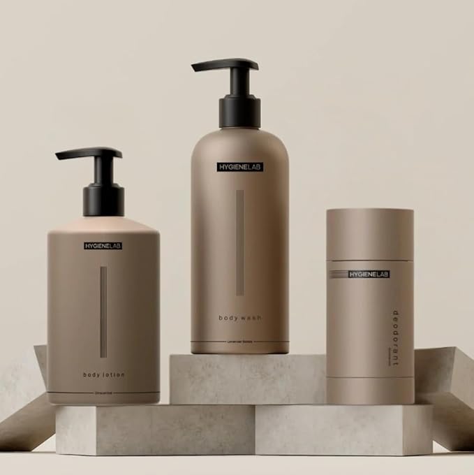 Body Care Trio-EWG Verified Body Wash+Fragrance-Free Body Lotion+Deodorant, Non-Toxic, Sulfate-Free, Gentle for All Skin Types