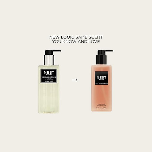 NEST New York Liquid Soap, Sicilian Tangerine - 10 fl oz - Cleanses & Nourishes Skin - Approx. 300 Pumps Per Bottle - Gluten Free & Cruelty Free