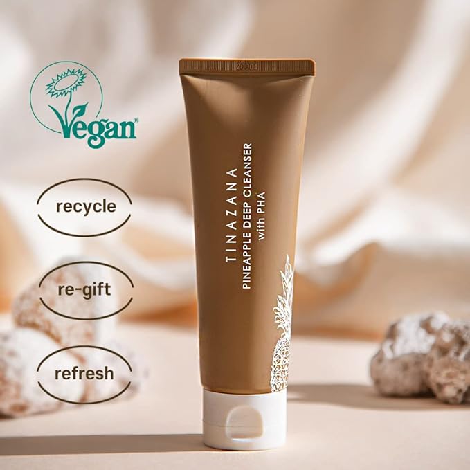 Pineapple Deep Cleanser with PHA, Gentle Face Wash, 97% Plant-Based Surfactant, Dust & Impurities Removal, 4.23oz