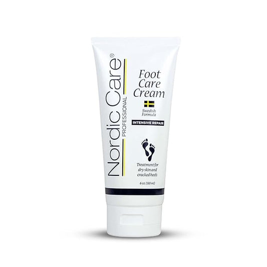 Nordic Care Foot Care Cream, 6 oz. | Foot Lotion for Cracked & Dry Skin | For Dry Feet, Cracked Heels & Callus Removal | Hypoallergenic & Lanolin-free | Essential Oils, Eucalyptus, Urea & Glycerin