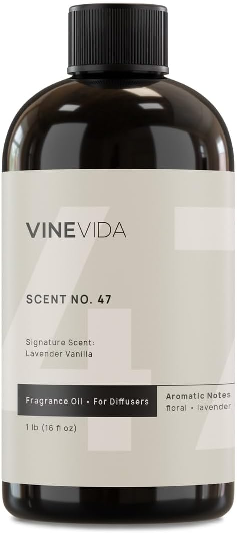 VINEVIDA [16 Fl Oz] Lavender Vanilla Fragrance Oil for Cold Air Diffusers, Essential Oils for Diffuser Oil Refill & Air Freshener Room Spray