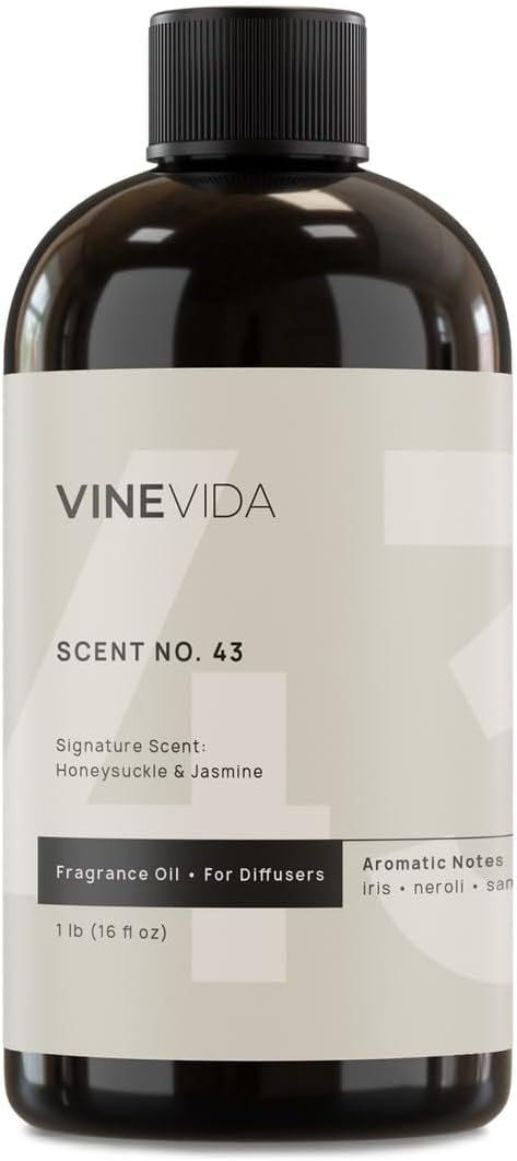 VINEVIDA [16 Fl Oz] Honeysuckle & Jasmine Fragrance Oil for Cold Air Diffusers, Essential Oils for Diffuser Oil Refill & Air Freshener Room Spray