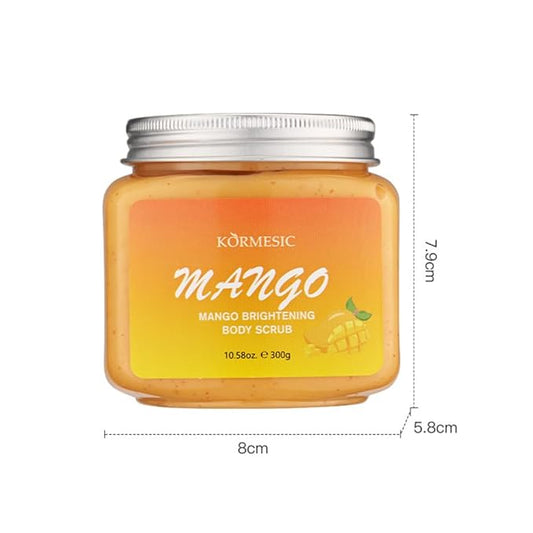 Mango Exfoliating Body Scrub, Body, Face, Hand, Foot Scrub For Dead Skin Remover, Deep Cleanse & Nourishing, Gentle Body Exfoliation Skincare