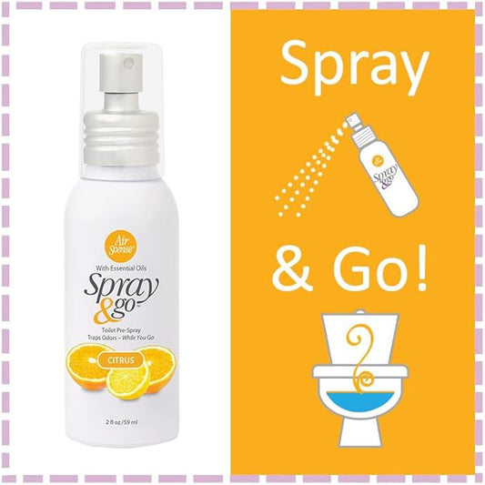 Air Scense Spray & Go Before-You-Sit Toilet Spray, Original Citrus, 2 Fl Oz
