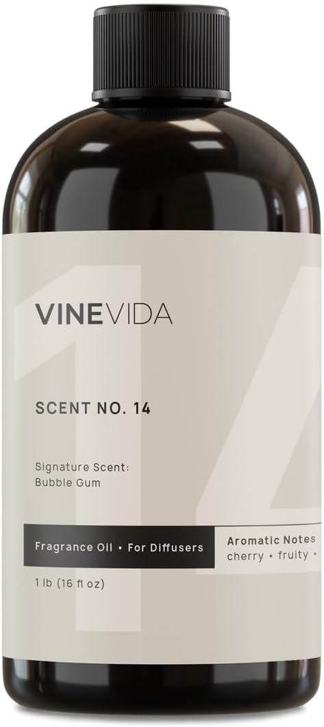 VINEVIDA [16 Fl Oz] Bubble Gum Fragrance Oil for Cold Air Diffusers, Essential Oils for Diffuser Oil Refill & Air Freshener Room Spray