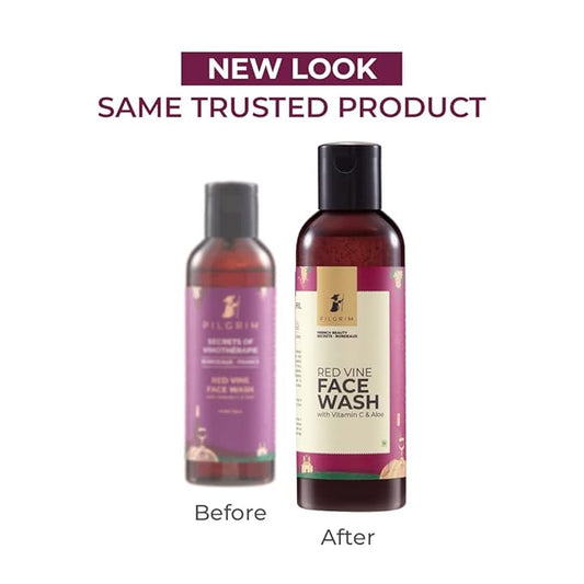 Pilgrim Red Vine Face Wash | Hydrating Cleanser with Retinol, Mulberry & Vitamin C | Removes Dirt, Impurities, Refreshes & Revitalizes Skin | For Soft, Radiant Glow | 3.38 Fl Oz (100ml)