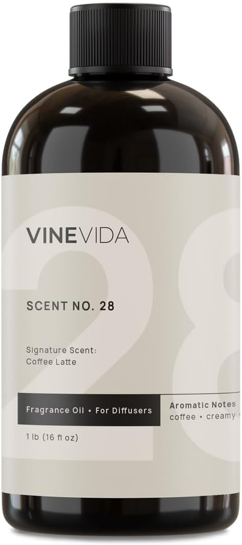 VINEVIDA [16 Fl Oz] Coffee Latte Fragrance Oil for Cold Air Diffusers, Essential Oils for Diffuser Oil Refill & Air Freshener Room Spray