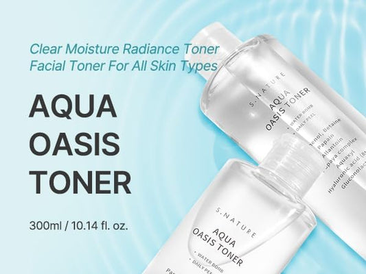 Aqua Oasis Toner with PHA – Hydrating & Soothing Korean Face Toner for All Skin Types, Vegan, Alcohol-Free, Fragrance-Free, 300ml / 10.14 Fl Oz