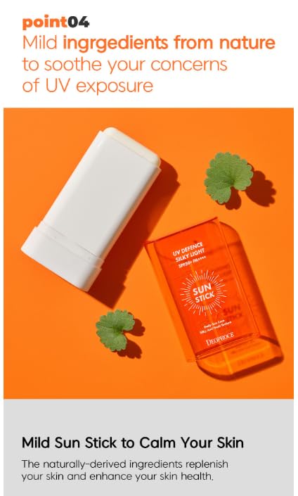 Deoproce UV Defence Silky Light Sun Stick SPF50+ PA++++ | Broad Spectrum Sunscreen, Lightweight & Non-Greasy, UV Protection 19g