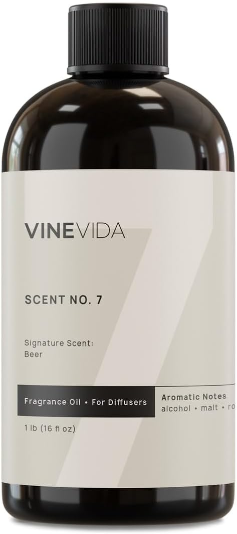 VINEVIDA [16 Fl Oz] Beer Fragrance Oil for Cold Air Diffusers, Essential Oils for Diffuser Oil Refill & Air Freshener Room Spray