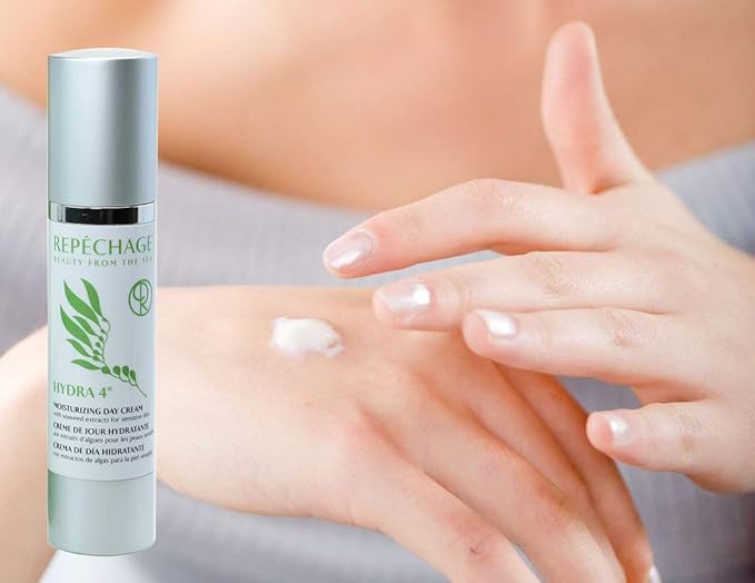 Repechage Hydra 4 Daily Moisturizer Face Cream - 1.7 Fl OZ Age Defying Skin Care Protection Lotion | Retinol, Lactic & Hyaluronic Acid Cream, Vitamin E & C - Dry and Sensitive Skincare