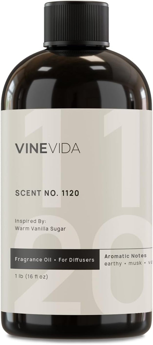 VINEVIDA [16 Fl Oz] Scent NO. 1120 Fragrance Oil for Cold Air Diffusers, Aromatic Notes of Earthy Musk Vanilla, Essential Oils for Diffuser Oil Refill & Air Freshener Room Spray