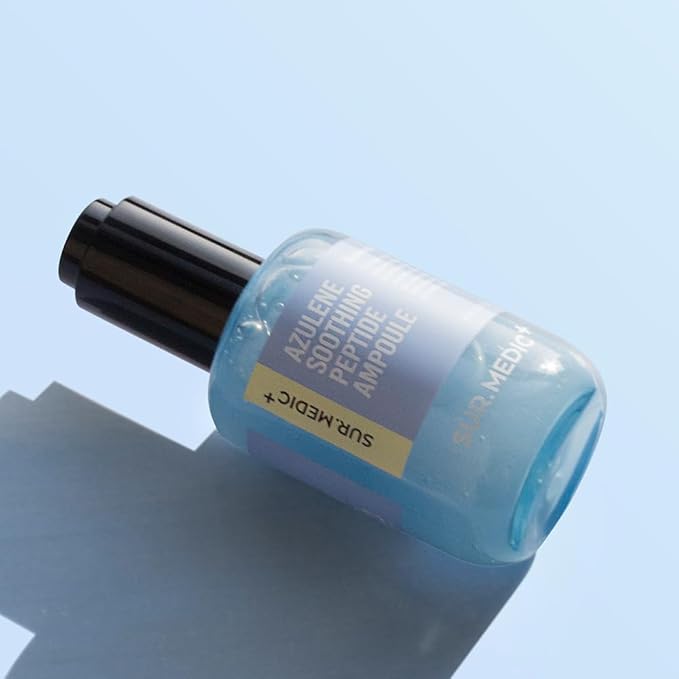 SURMEDIC AZULENE Moisturizing Soothing Ampoule, Hydrating Calming Relief Facial Serum for Dry Face, Sensitive Skin, Barrier Repair, Korean Skin Care 80ml, 2.7 oz