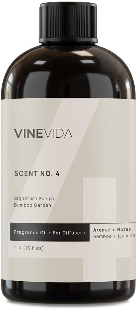 VINEVIDA [16 Fl Oz] Bamboo Garden Fragrance Oil for Cold Air Diffusers, Essential Oils for Diffuser Oil Refill & Air Freshener Room Spray