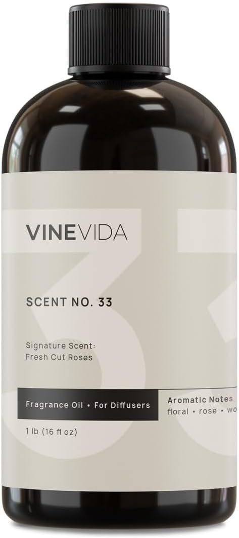 VINEVIDA [16 Fl Oz] Fresh Cut Roses Fragrance Oil for Cold Air Diffusers, Essential Oils for Diffuser Oil Refill & Air Freshener Room Spray