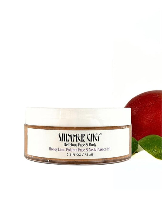 Honey Lime Polenta Face & Neck Plaster | Cleanse and Strengthen Skin | Powerful Ingredients for Radiant, Healthy Skin 2.5 oz