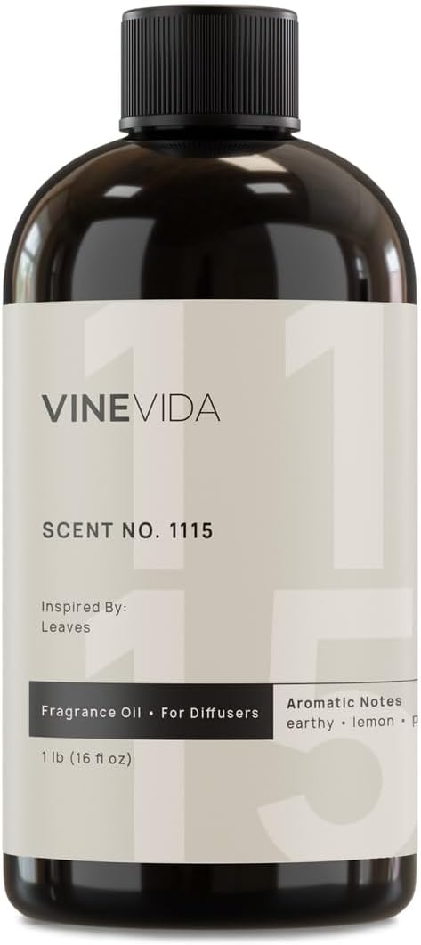 VINEVIDA [16 Fl Oz] Scent NO. 1115 Fragrance Oil for Cold Air Diffusers, Aromatic Notes of Earthy Musk Pine Lemon, Essential Oils for Diffuser Oil Refill & Air Freshener Room Spray