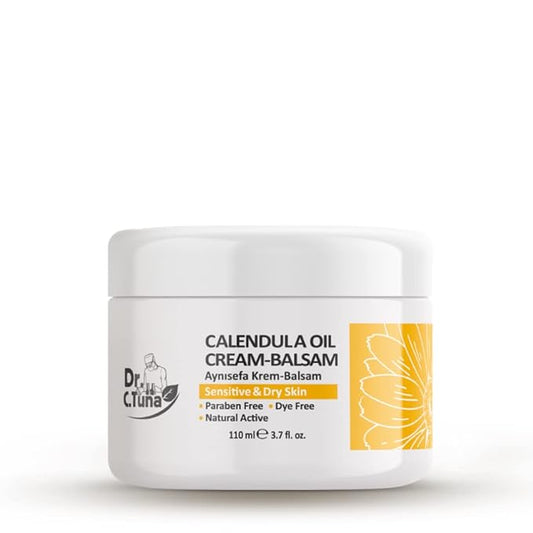 FARMASi Dr C Tuna Calendula Cream Balsam for Skin, Body Pure Natural Skincare Repair and Moisturizer Healing Effects for Dry Skin, Plant Rich Protection with Calendula, Chamomile 2.7 Fl