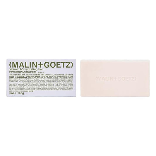 MALIN+GOETZ Vitamin B5 Hydrating Bar Strawberry Scent | Concentrated Skincare Bar | Vitamin B5, Hyaluronic Acid, Amino Acids + Shea Butter | Gently Cleanses + Hydrates | Triple-Milled | 5 oz.