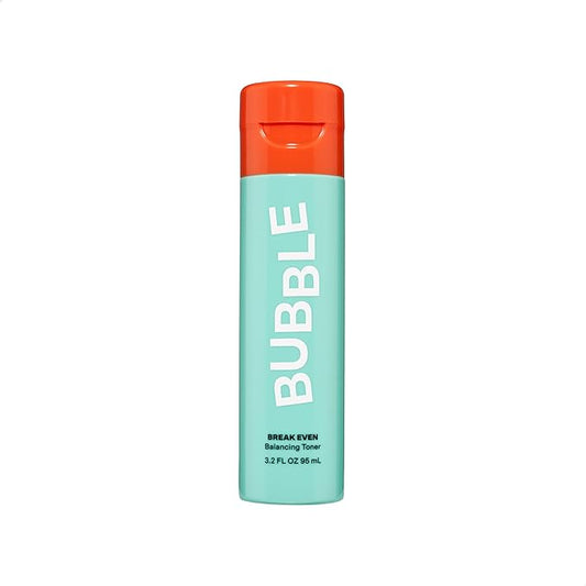 Bubble Skincare Break Even Balancing Face Toner - Gentle Exfoliating Toner & Pore Minimizer for Normal to Oily Skin Types - Skin Care Formulated with Green Tea Extract and Niacinamide (100ml)