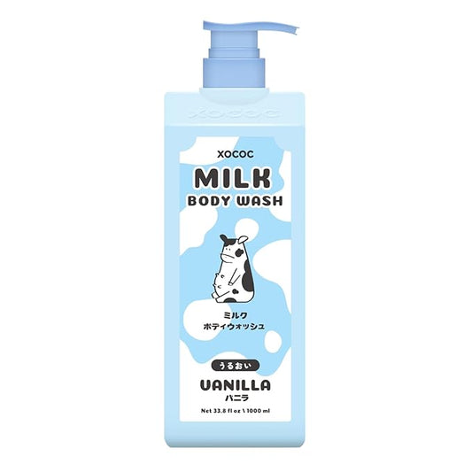 Vanilla Milk Body Wash, Hydrating Daily Cleanser for Soft Smooth Skin, Infused with Milk Protein & Vanilla Scent, Skin-Friendly Formula, 33.8 fl oz