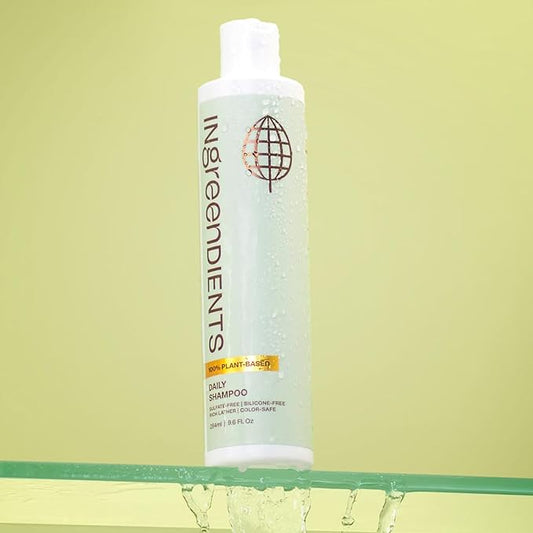 Ingreendients Non Toxic Vegan Shampoo with Organic Ingredients, Apple Cider Vinegar & Tea Tree Oil - Sulfate Free, Color Safe, Paraben Free, Gluten Free, Cruelty Free, pH Balanced