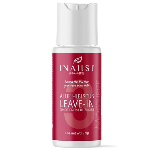 Inahsi Aloe Hibiscus Leave-In Conditioner | Hair Conditioner for Men, Women, or Kids with Curly Hair | Hair Products for Naturally Curly Hair 2 oz | Made in the USA