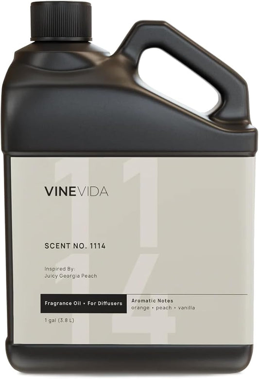 VINEVIDA [128 Fl Oz] Scent NO. 1114 Fragrance Oil for Cold Air Diffusers, Notes of Peach, Orange Blossom, Honeysuckle & Vanilla Essential Oils for Diffuser Oil Refill & Air Freshener Spray