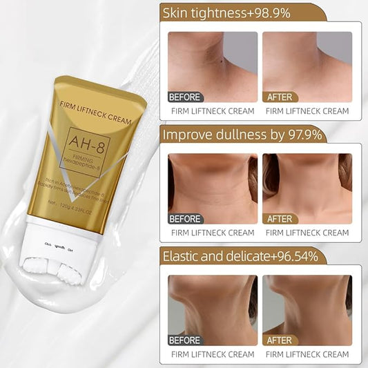 AH-8 Firming Neck Cream for Crepey Skin Body Care Comfort, Moisturizing Tightening Roller Neck Skin Repair Lotions for Women with Day & Night Use