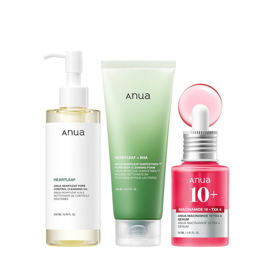 3-Step Glass Skin Beginner Set – Double Cleansing + Serum ✨🌿