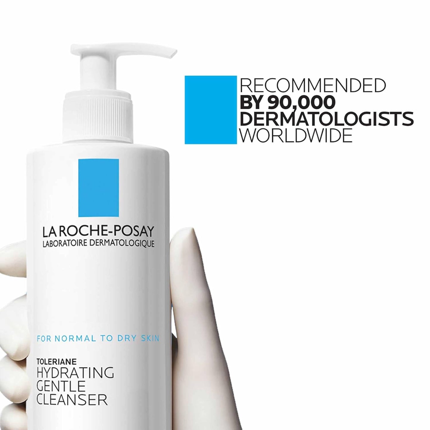 La Roche-Posay Toleriane Hydrating Gentle Face Cleanser – Daily Cream Cleanser with Niacinamide & Ceramides for Dry to Normal, Sensitive Skin