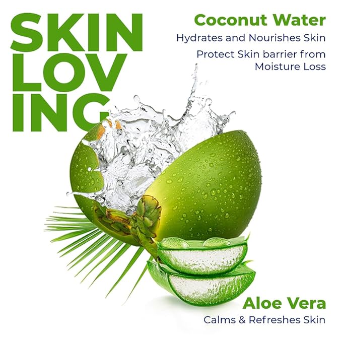 Parachute Advansed Rejuvenating Body Wash | Hydrating Aloe Vera & Coconut Water | Soap-Free, Paraben-Free | Protects Skin Barrier | 8.4 Fl Oz (Pack of 3)