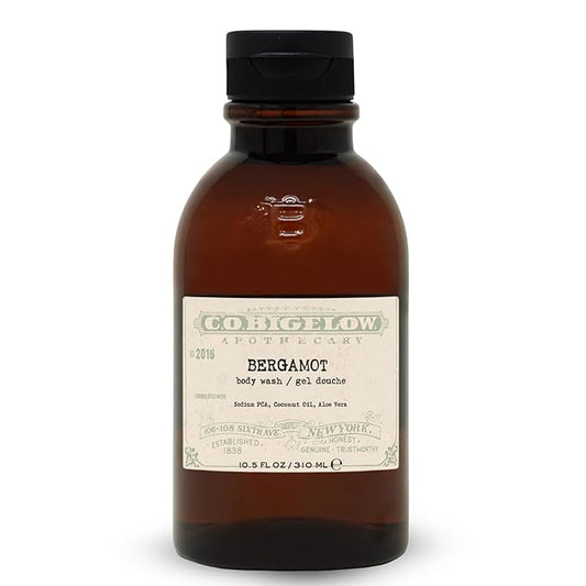C.O. Bigelow Bergamot Body Wash, Iconic Collection Moisturizing Body Wash with Coconut Oil & Aloe Vera, 10.5 Fl Oz