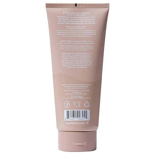 Tahitian Vanilla Hydrating Body Wash with Coconut Water, Aloe & Sea Kelp | Cleanses Without Stripping Moisture or Natural Oils | Infused with Notes of Warm Vanilla | Vegan and Cruelty-Free | 9.0 Oz