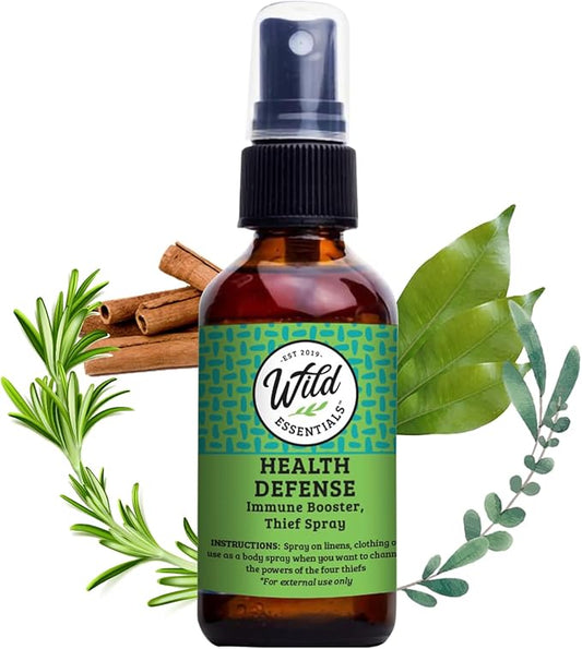 Wild Essentials All Natural Essential Oil Sprays, 2 Ounce, 60ml, Organic Witch Hazel, Aromatherapy, Made in USA