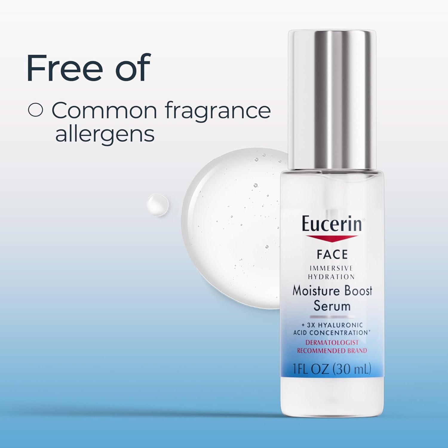 Hydrating Hyaluronic Acid Face Serum – Lightweight Anti-Aging Moisture Booster for Fine Lines & Wrinkles – Daily Facial Serum for All Skin Types, 1 Fl Oz