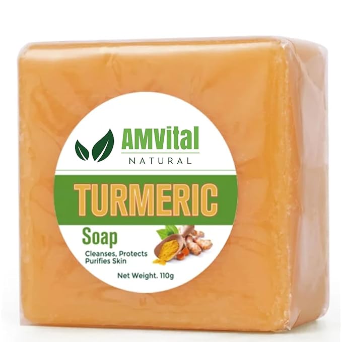 Turmeric Soap Bar for Face & Body, Smooth Skin, Natural Handmade Soap (Pack of 4)