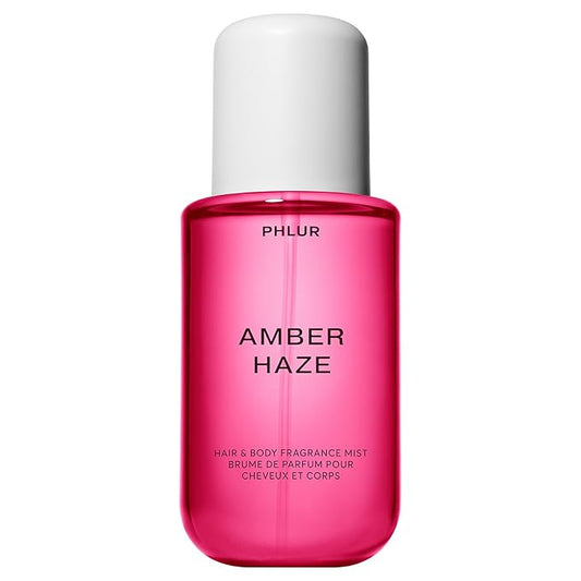 PHLUR Amber Haze Body Mist - Hair & Body Fragrance Mist - Amber, Jasmine, Saffron & Vanilla Body Spray (8 Fl Oz)