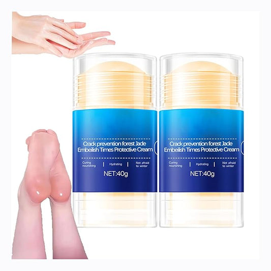 XIRUJNFD Crack Feet Prevention Stick, Foot Care Cream Cracked Feet, Remove Dead Skin, Moisturizing Smooth Foot Balm Stick For Dry Cracked Feets (Blue*2)