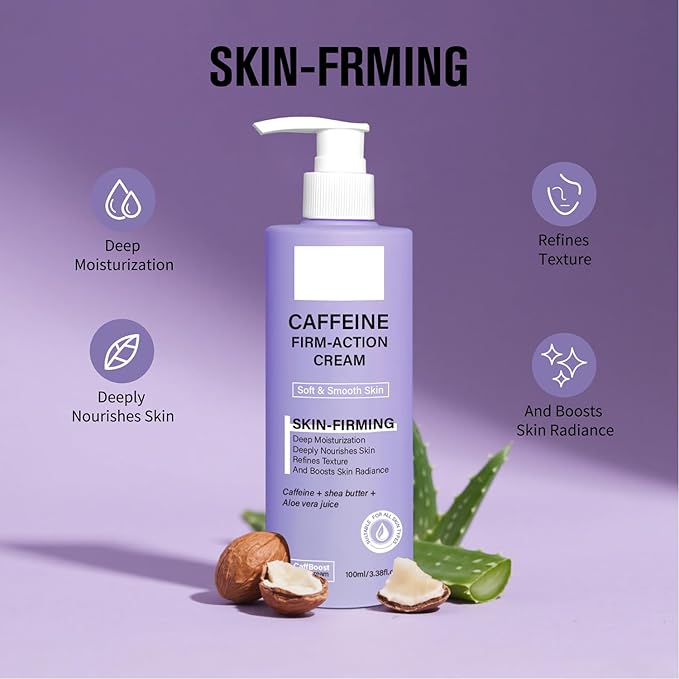 Caffeine Skin Tighten Body Cream | Belly Firming Firming Cream | Caffeine Infused Cream Moisturizer & Body Cream For Women, Stomach, Legs, for Younger Looking Skin