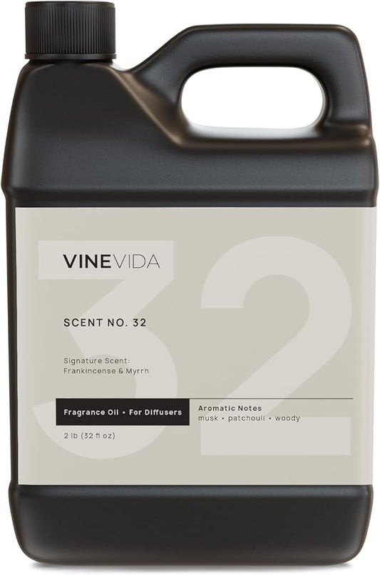 VINEVIDA [32 Fl Oz] Frankincense & Myrrh Fragrance Oil for Cold Air Diffusers, Essential Oils for Diffuser Oil Refill & Air Freshener Room Spray